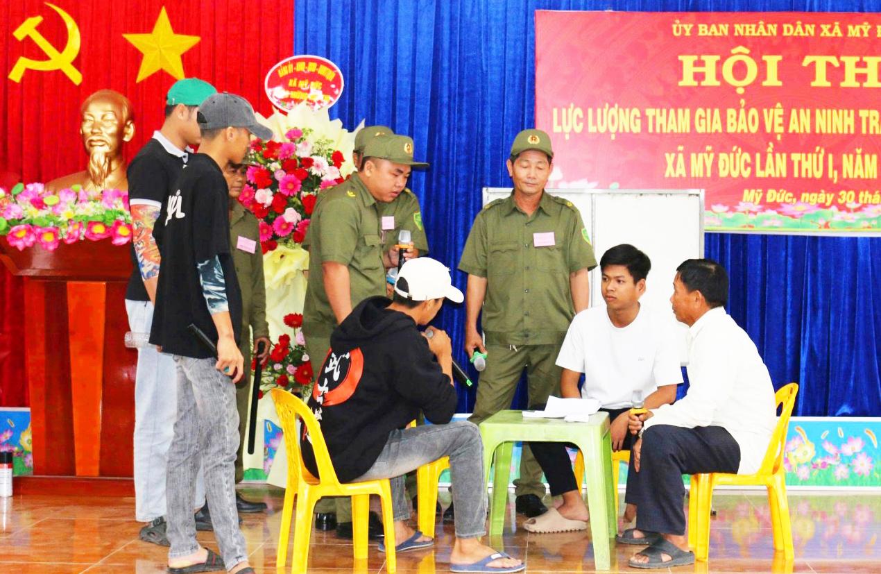 Xã Mỹ Đức tổ chức hội thi lực lượng tham gia bảo vệ an ninh, trật tự ở cơ sở giỏi năm 2026