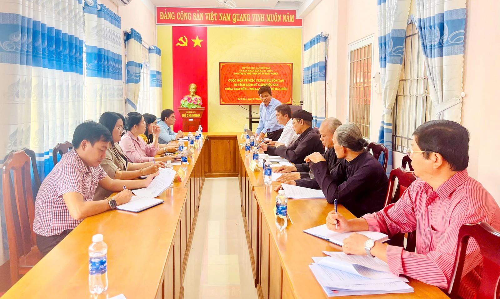 Trùng tu, tôn tạo Di tích cấp quốc gia Khu Di tích lịch sử chùa Tam Bửu, chùa Phi Lai, nhà mồ Ba Chúc