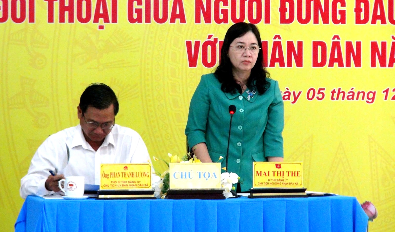 Cấp ủy, chính quyền xã Ô Lâm đối thoại với Nhân dân