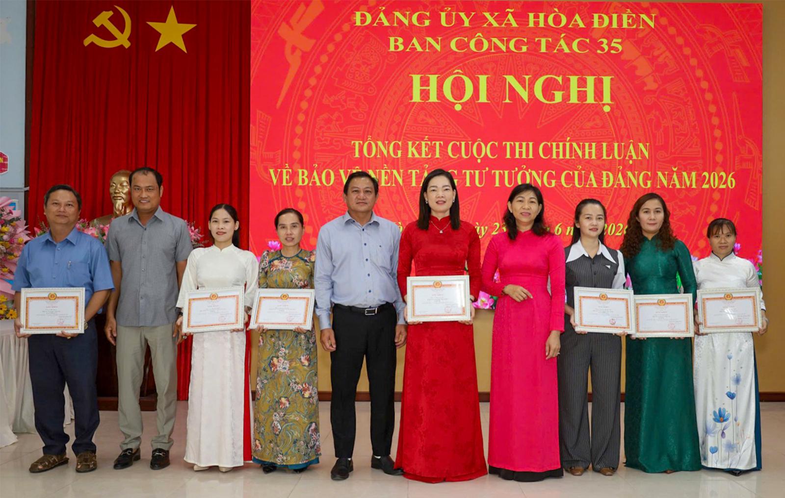 Hòa Điền tổng kết Cuộc thi Chính luận về bảo vệ nền tảng tư tưởng của Đảng năm 2026
