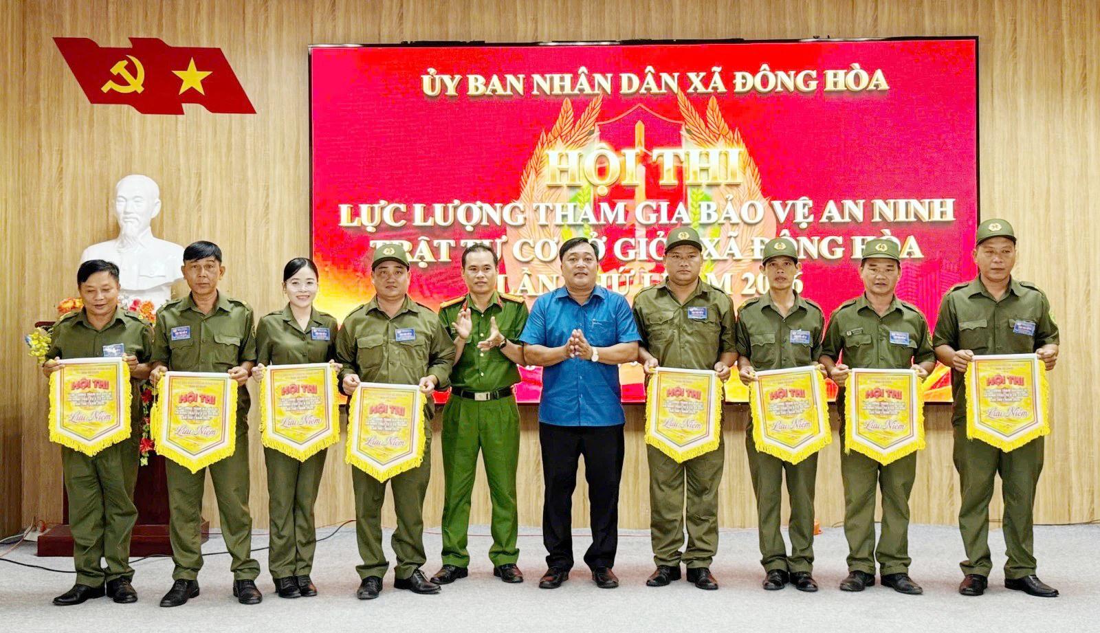 19 ấp tham gia Hội thi Lực lượng tham gia bảo vệ an ninh, trật tự ở cơ sở giỏi xã Đông Hòa