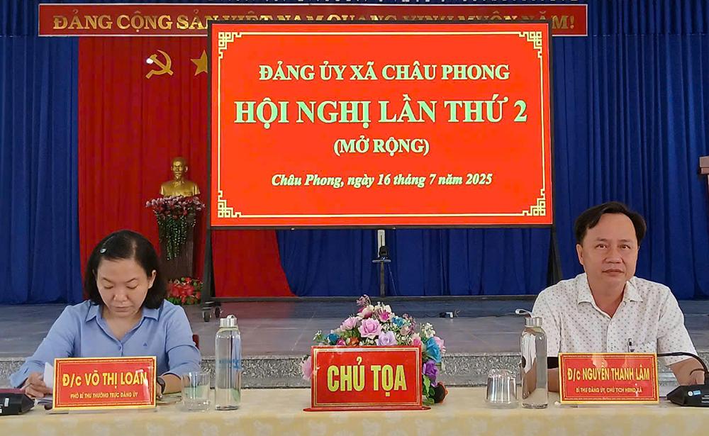 Xã Châu Phong tổ chức Hội nghị Ban Chấp hành Đảng bộ lần thứ 2