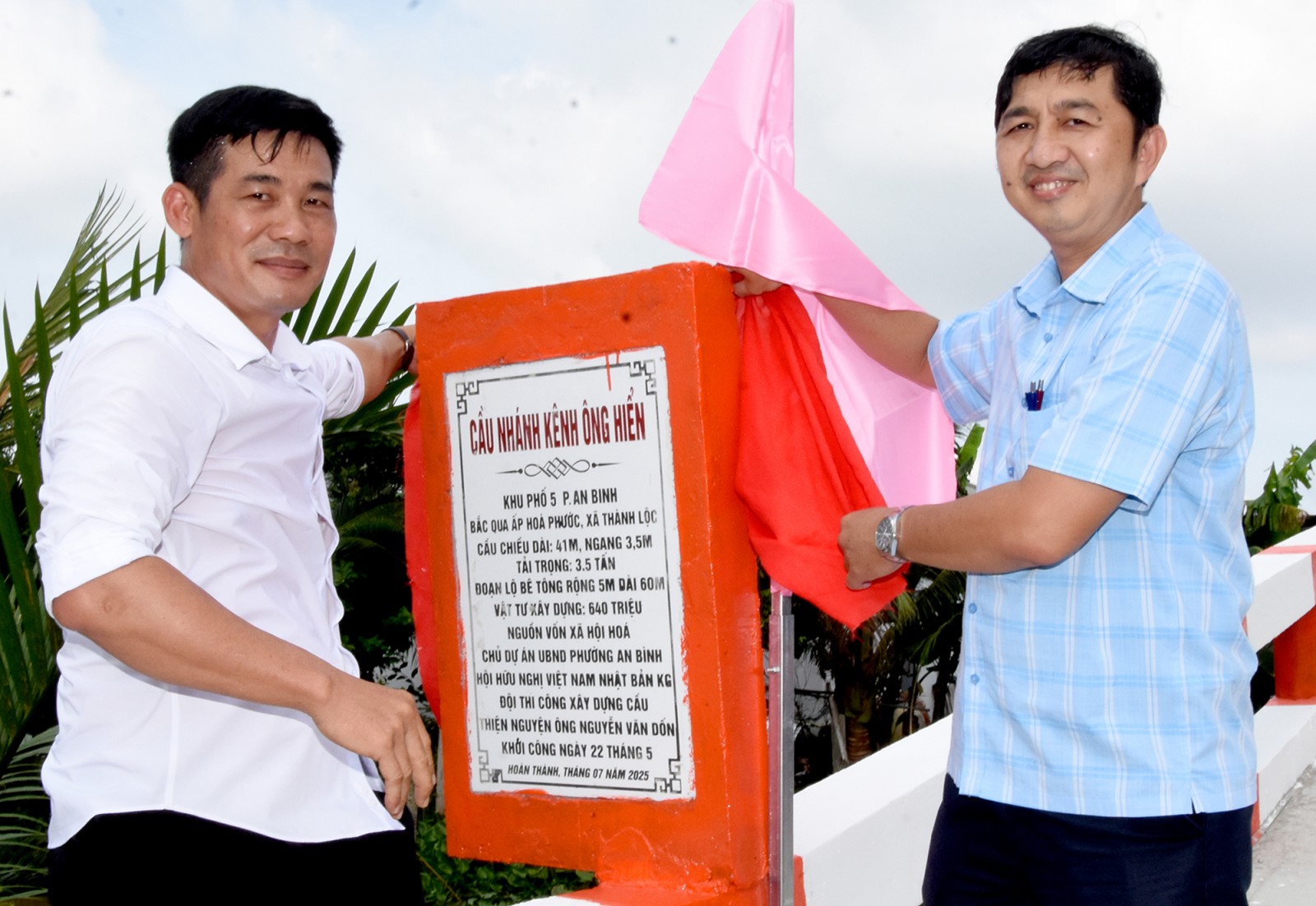 Khánh thành cầu nhánh kênh Ông Hiển