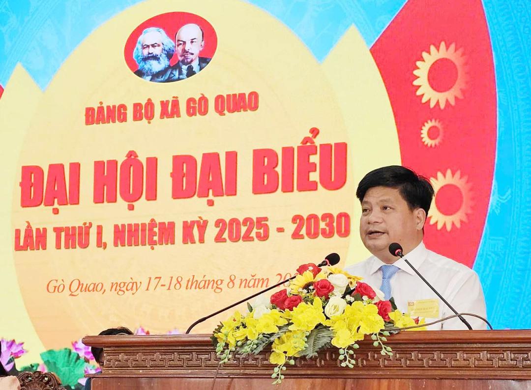 Đại hội đại biểu Đảng bộ xã Gò Quao lần thứ I, nhiệm kỳ 2025 - 2030