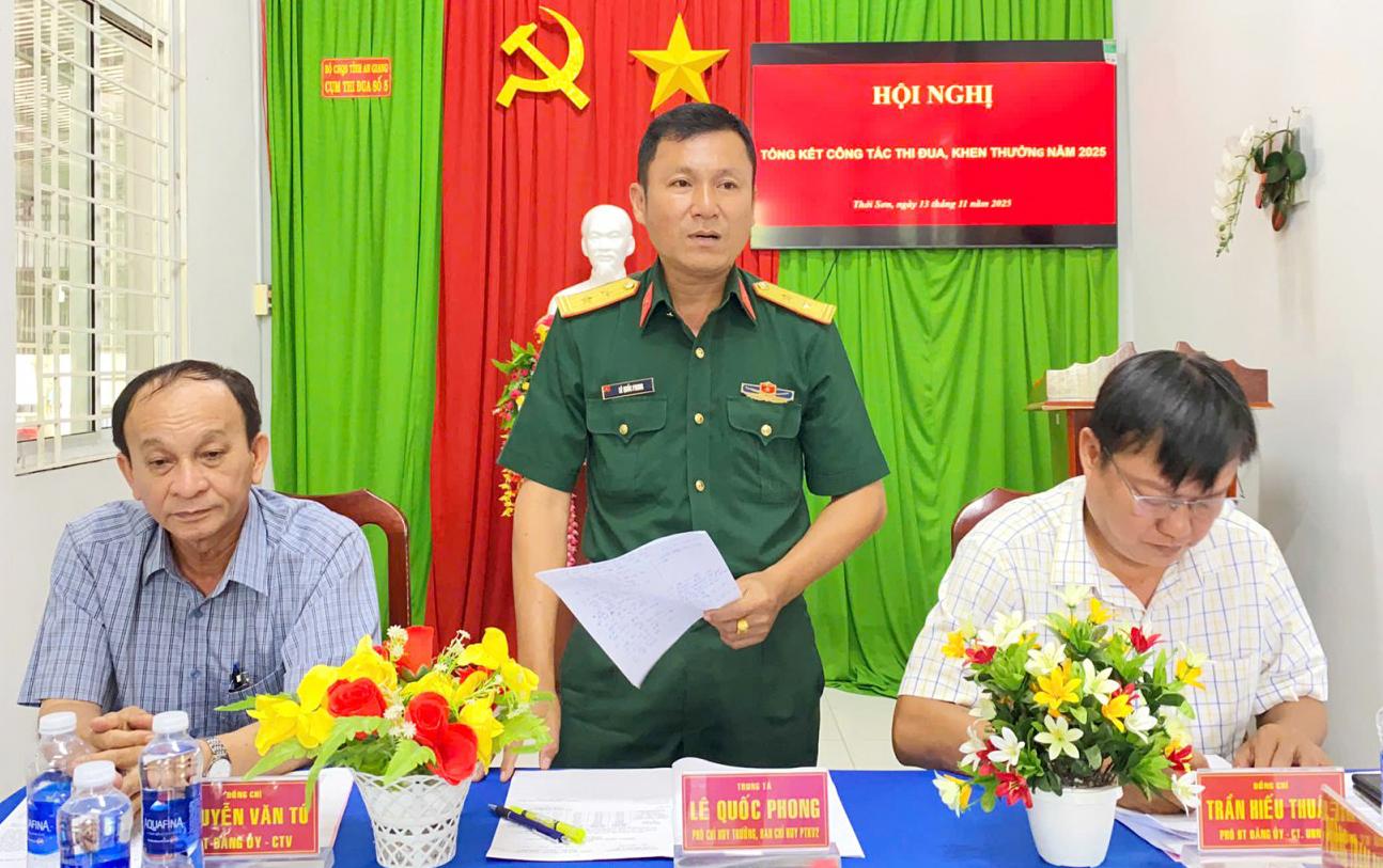 Cụm Thi đua số 5 - Bộ Chỉ huy Quân sự tỉnh An Giang tổng kết công tác thi đua, khen thưởng năm 2025