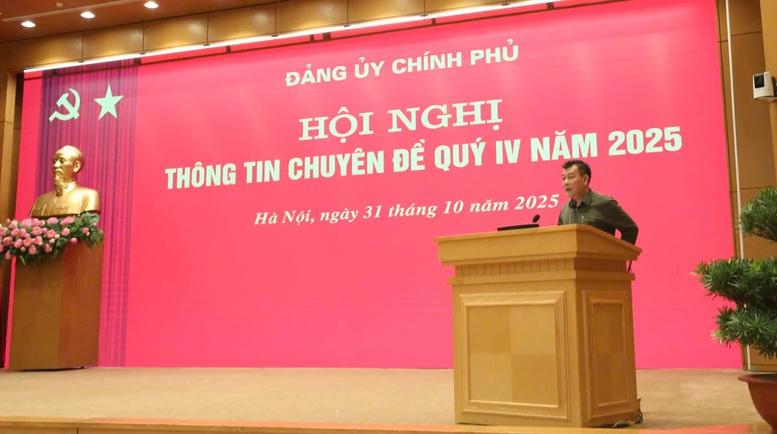 Đảng ủy Chính phủ tổ chức Hội nghị Thông tin chuyên đề quý IV/2025- Ảnh 1.