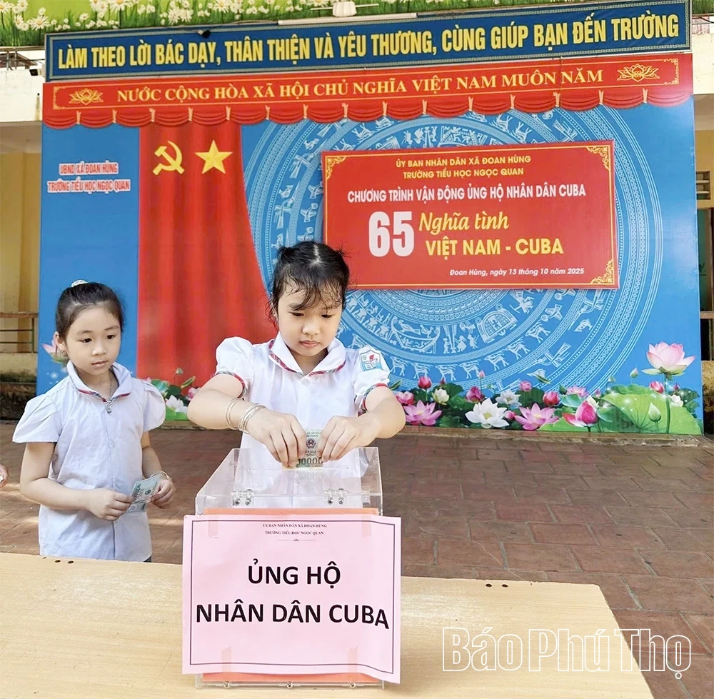 Phú Thọ tiếp nhận trên 4,4 tỷ đồng ủng hộ Nhân dân Cuba