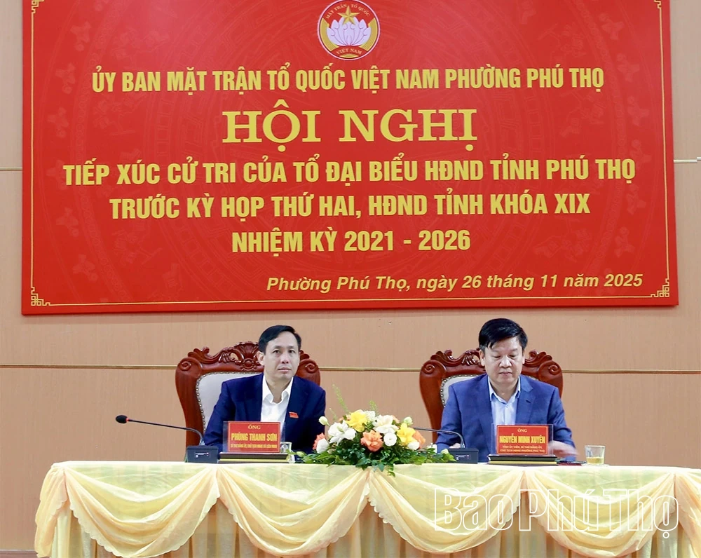 Đại biểu HĐND tỉnh tiếp xúc cử tri tại phường Phú Thọ