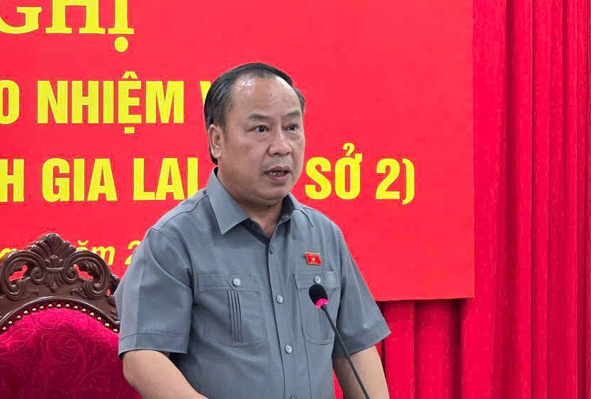 Phó Bí thư Tỉnh ủy Châu Ngọc Tuấn phát biểu nhận nhiệm vụ. Ảnh: Hà Duy z6787903021577-21ed37d5a42bd7a06afc5309eb6128a1.jpg