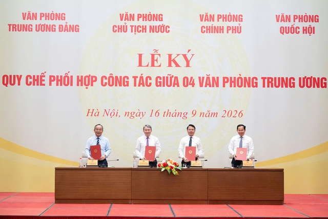 Bốn Văn phòng Trung ương ký Quy chế phối hợp công tác- Ảnh 3.
