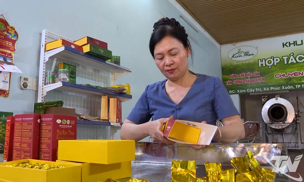 Khâu chế biến, quảng bá sản phẩm được Hợp tác xã chè Kim Thoa chú trọng.