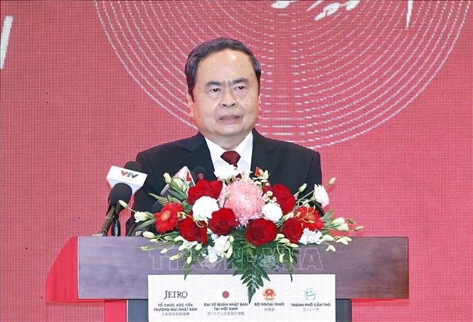 Chủ tịch Quốc hội Trần Thanh Mẫn phát biểu. Ảnh: TTXVN