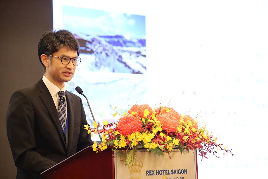 Ông Hattori Yohei, Phó Thống đốc tỉnh Hyogo phát biểu