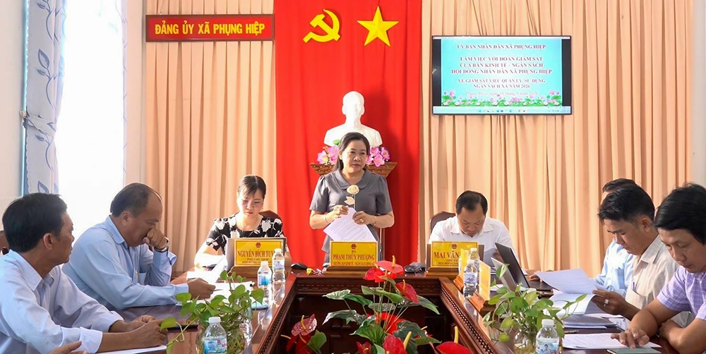 Ban Kinh tế - Ngân sách HĐND xã Phụng Hiệp giám sát công tác quản lý và sử dụng ngân sách