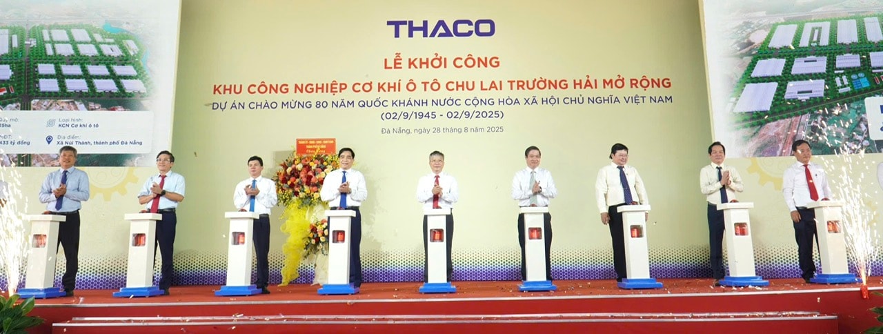 ht Khu công nghiệp cơ khí ô tô Chu Lai – Trường Hải mở rộng có diện tích 115 ha với tổng vốn đầu tư gần 8.000 tỷ đồng ht