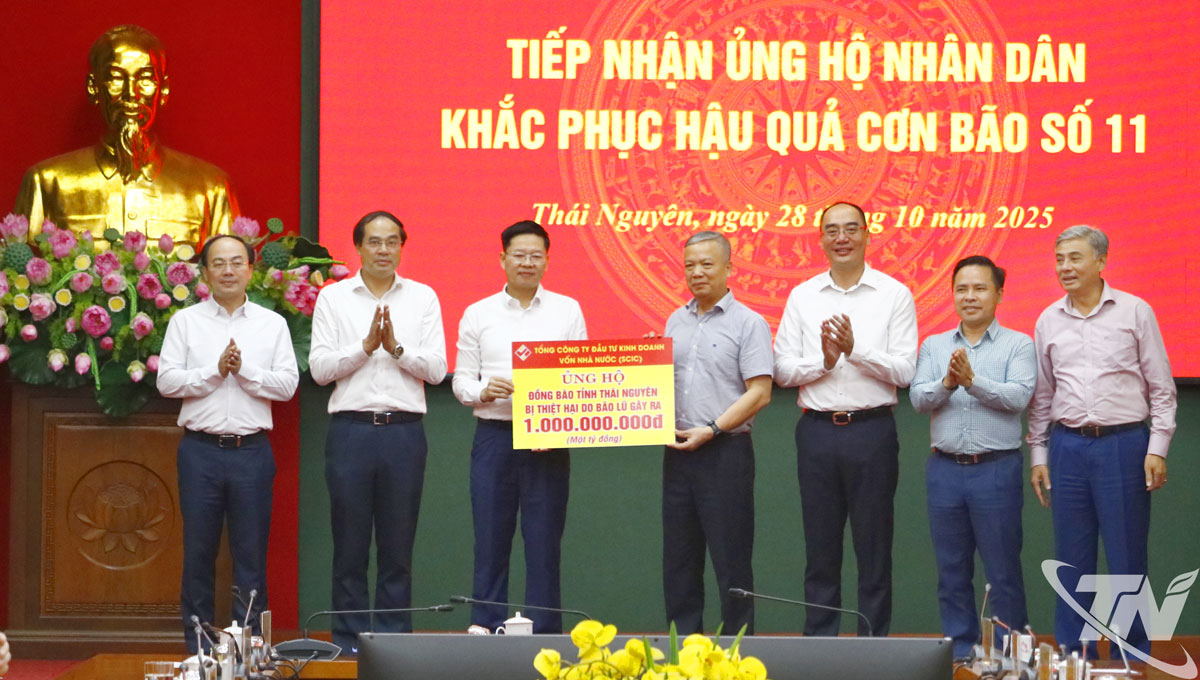 Các đơn vị trao hỗ trợ cho tỉnh Thái Nguyên.