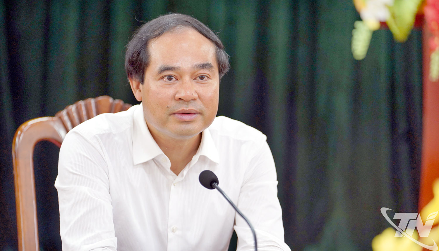 Đồng chí Bí thư Tỉnh ủy Trịnh Xuân Trường phát biểu kết luận buổi làm việc