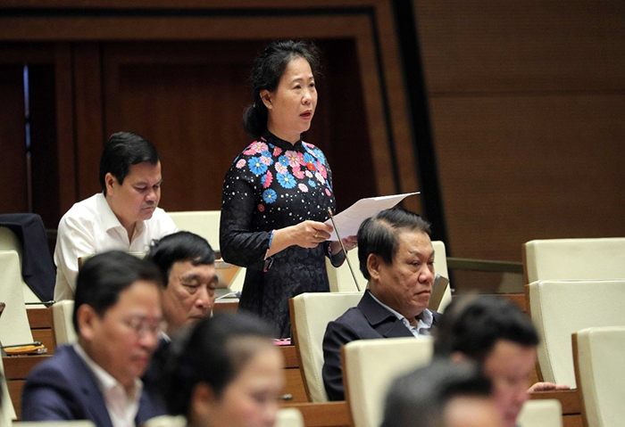 Đoàn đại biểu Quốc hội thành phố Cần Thơ thảo luận tại Hội trường về Dự án Luật Đầu tư (sửa đổi)