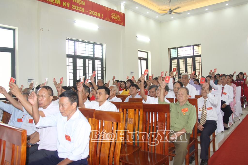 Biểu quyết thông qua Nghị quyết đại hội