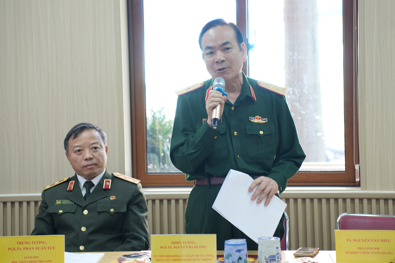 TỔNG THUẬT: Tọa đàm 'Bảo đảm an ninh, quốc phòng gắn với phát triển bền vững trong định hướng chiến lược Đại hội XIV của Đảng'- Ảnh 3.