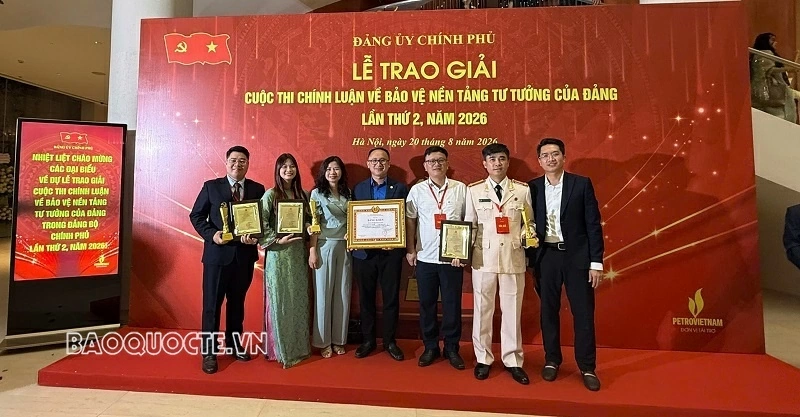 Đảng bộ Bộ Ngoại giao được tặng Bằng khen, 5 tác phẩm đoạt giải tại Cuộc thi chính luận của Đảng ủy Chính phủ năm 2026