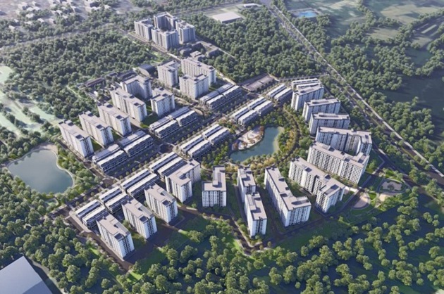 Ảnh phối cảnh dự án nhìn từ trên cao 