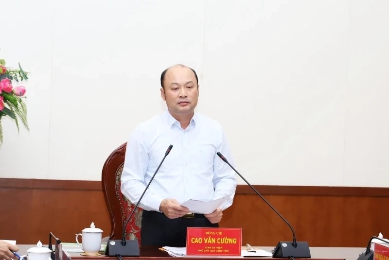 Ông Cao Văn Cường, Phó Chủ tịch UBND tỉnh Thanh Hóa thông tin về Chương trình MTQG. Ảnh: CTV