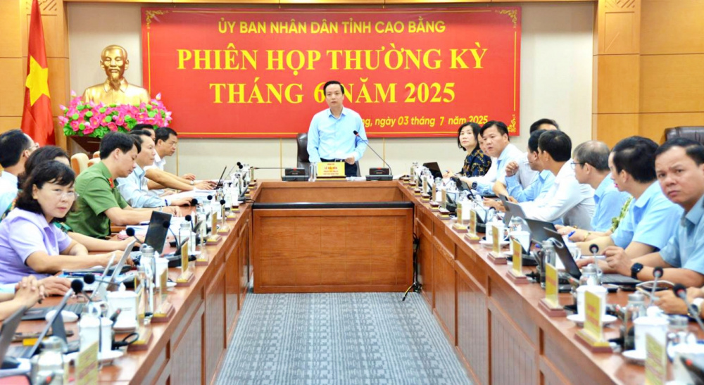 Chủ tịch UBND tỉnh Lê Hải Hòa phát biểu kết luận Phiên họp