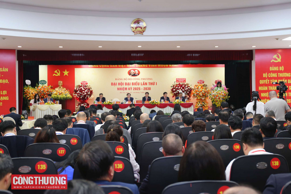 Phiên thứ nhất Đại hội đại biểu Đảng bộ Bộ Công Thương lần thứ I, nhiệm kỳ 2025 - 2030
