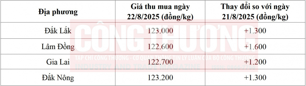 giá cà phê hôm nay