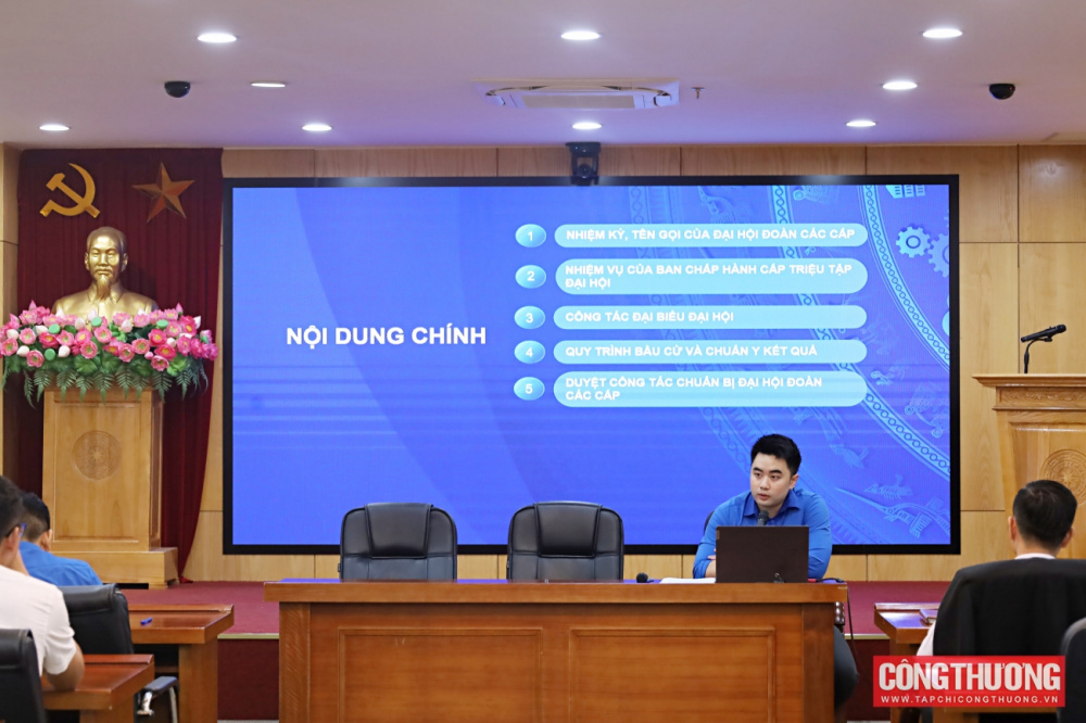 Đoàn thanh niên Bộ Công Thương tập huấn công tác tổ chức Đại hội Đoàn các cấp, nhiệm kỳ 2025 - 2030