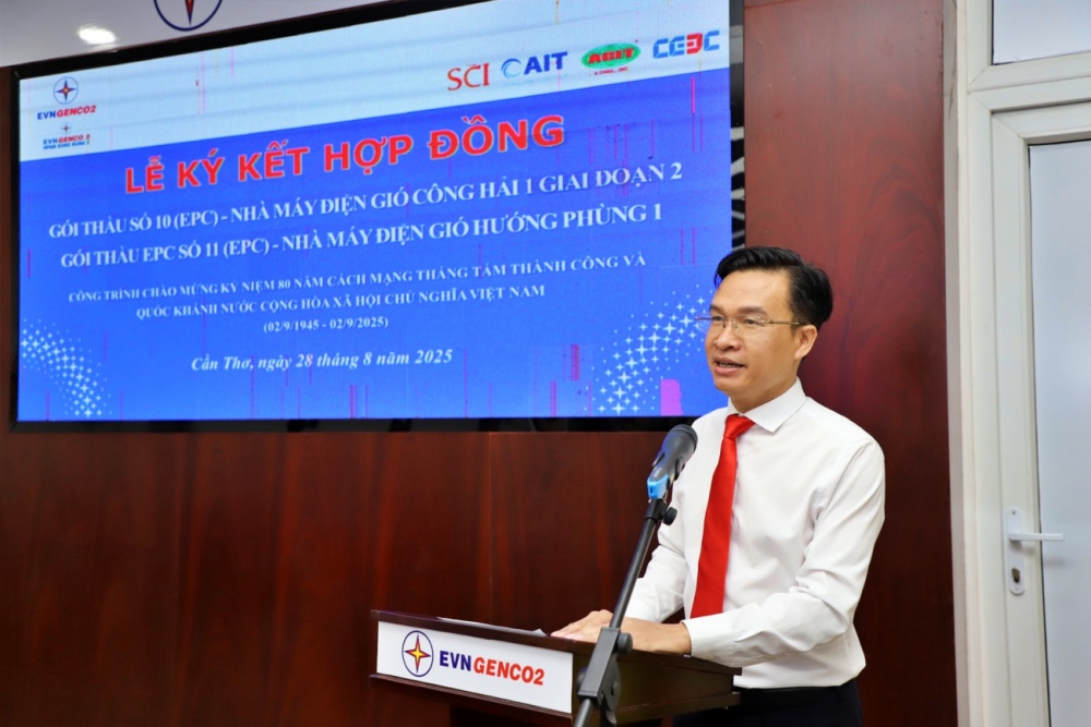 phát biểu tại lễ ký kết điện gió