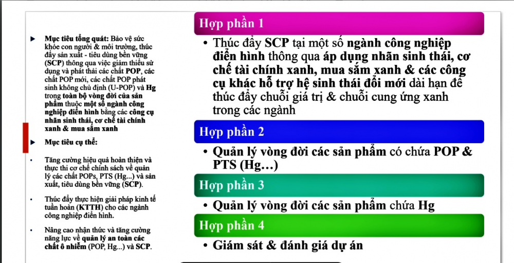 hợp phần triển khai dự án