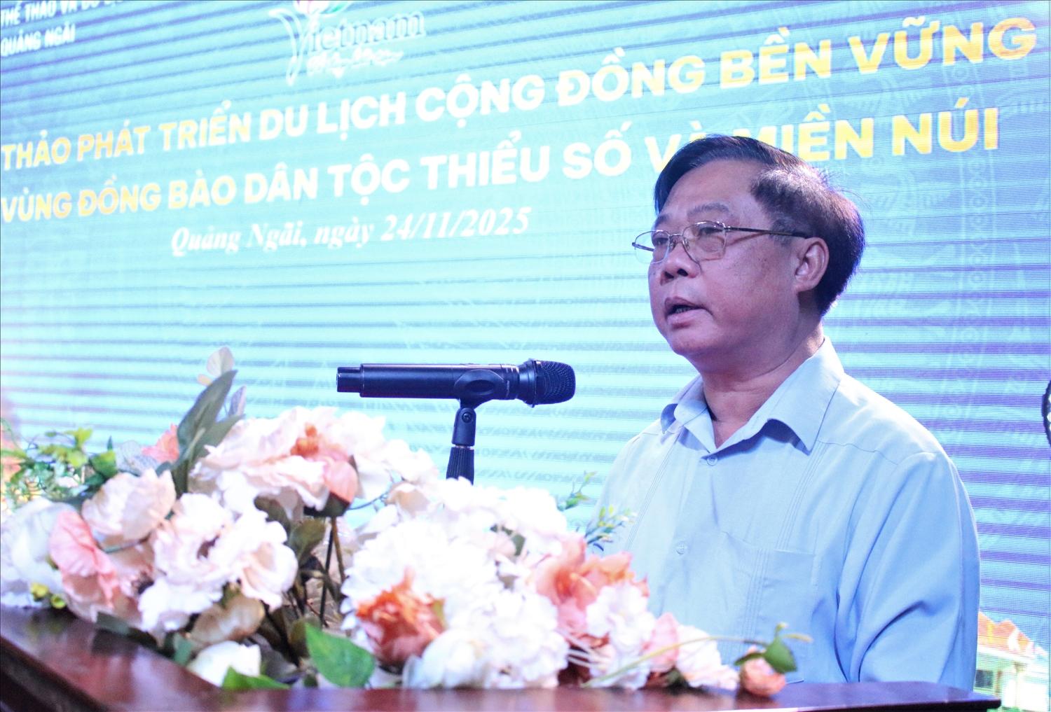 Ông Phạm Văn Thuỷ, Phó Cục trưởng Cục Du lịch Quốc gia Việt Nam phát biểu tại Hội thảo. (Ảnh: Ngọc Chí)