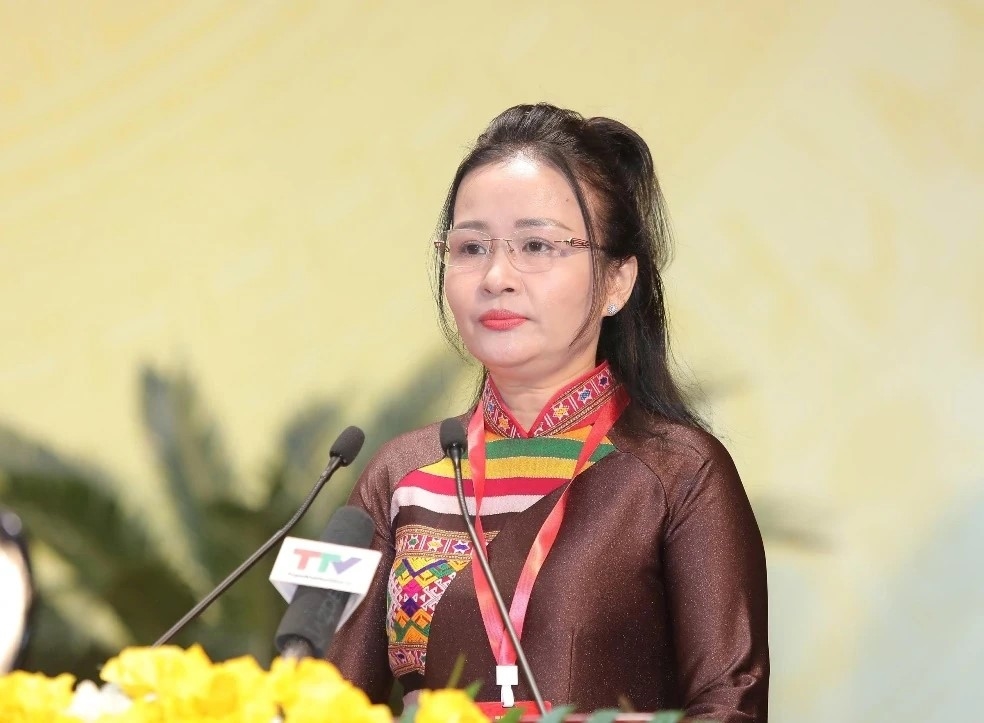 Bà Lương Thị Hạnh, Tỉnh ủy viên, Phó Chủ tịch Ủy ban MTTQ Việt Nam tỉnh, Chủ tịch Hội LHPN tỉnh Thanh Hóa.(ảnh Minh Hiếu)