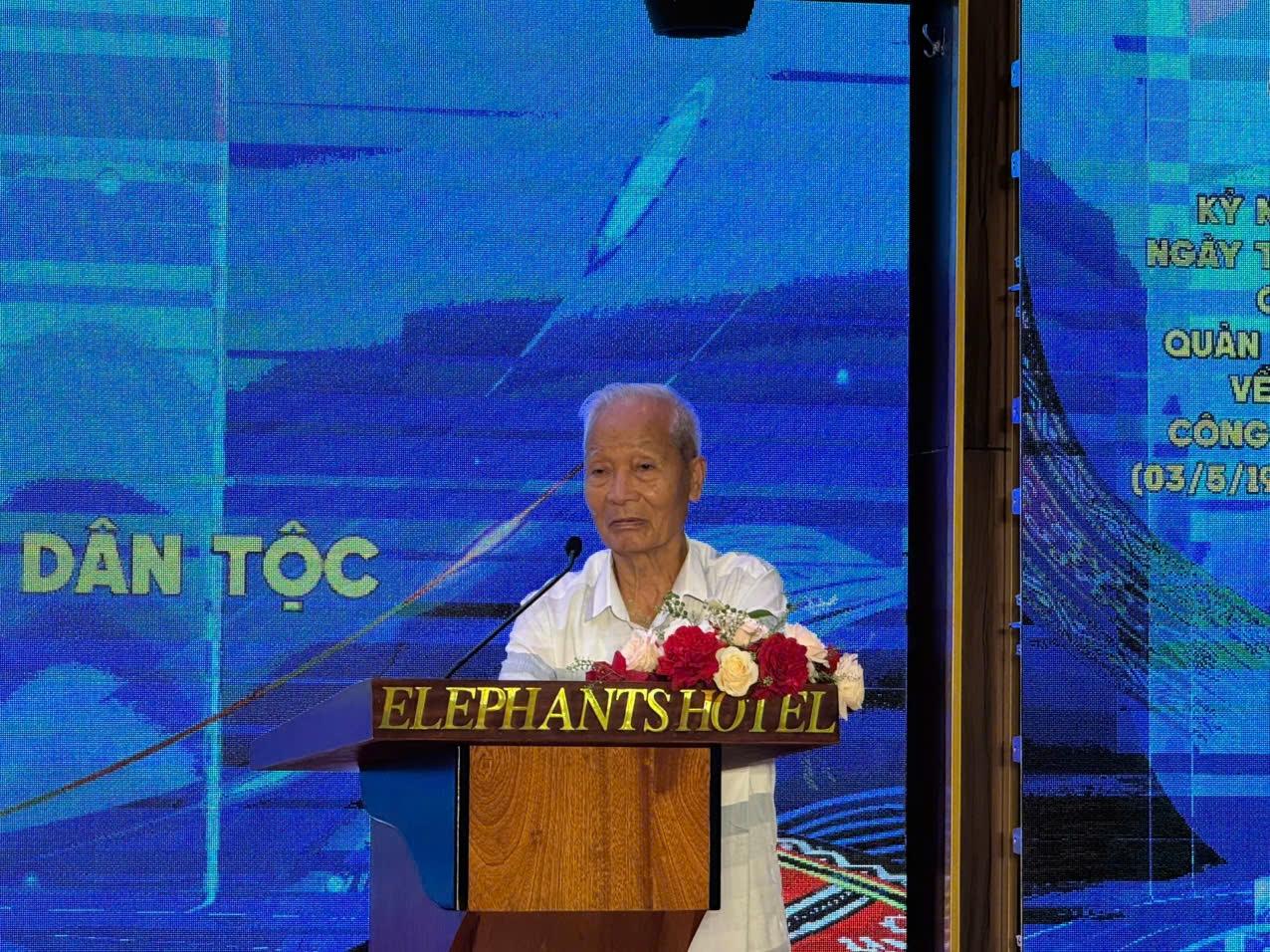 Ông Nguyễn Đình Tùng, nguyên Trưởng ban Dân tộc tỉnh Phú Yên. (Ảnh LH) 