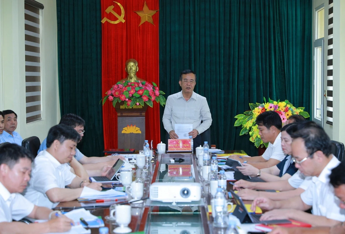 Bí thư Tỉnh ủy Lê Đức Thái kiểm tra tiến độ dự án giao thông trọng điểm kết nối với Cảng hàng không Thọ Xuân
