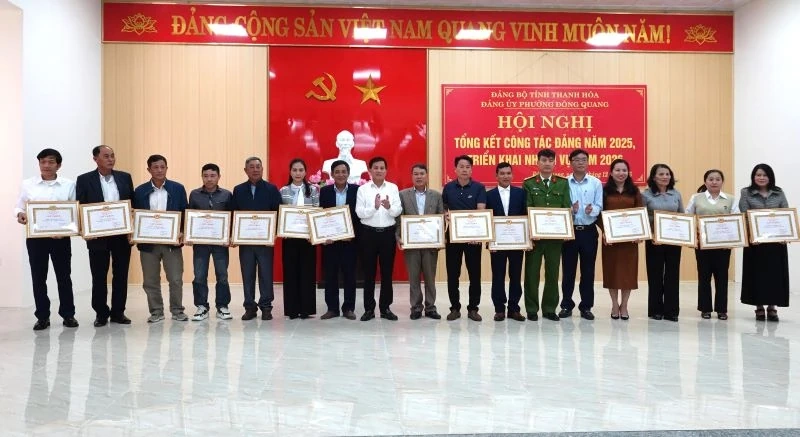 Phường Đông Quang tổng kết công tác Đảng năm 2025, triển khai nhiệm vụ năm 2026