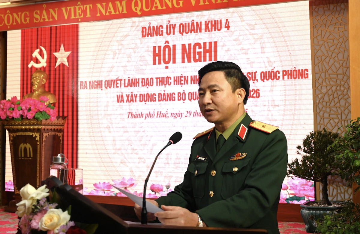 Đảng ủy Qu&acirc;n khu 4 ra Nghị quyết l&atilde;nh đạo thực hiện nhiệm vụ Qu&acirc;n sự, Quốc ph&ograve;ng v&agrave; x&acirc;y dựng Đảng năm 2026