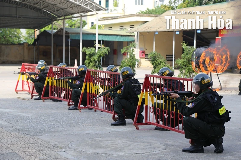 Tăng cường huấn luyện bảo đảm ANTT, bảo vệ Đại hội đại biểu Đảng bộ tỉnh Thanh Hóa lần thứ XX