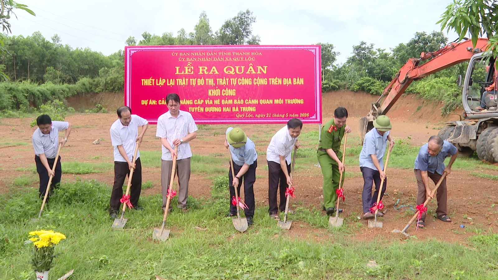Xã Quý Lộc ra quân thiết lập lại trật tự đô thị, trật tự công cộng