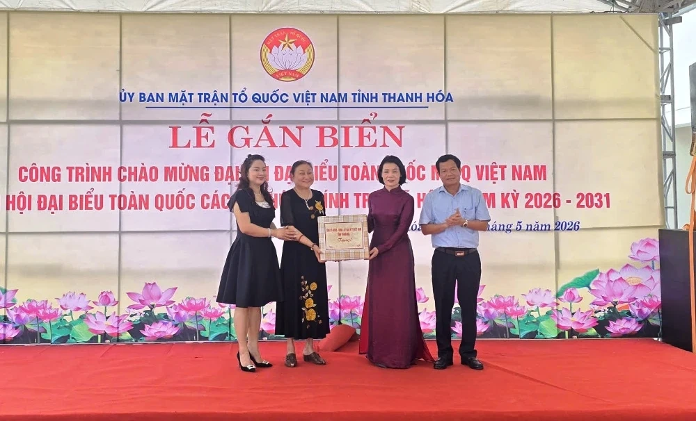 Thanh Hóa gắn biển 2 công trình chào mừng Đại hội đại biểu toàn quốc MTTQ Việt Nam