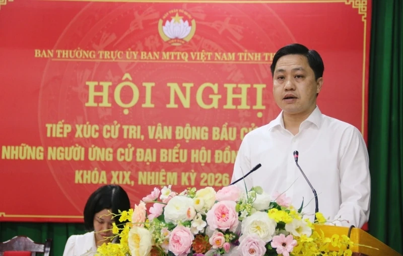 Các ứng cử viên đại biểu HĐND tỉnh tiếp xúc cử tri, vận động bầu cử tại đơn vị bầu cử số 26