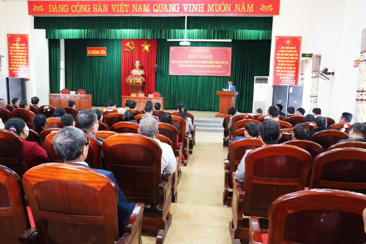 Xã Hoằng Tiến: Đối thoại giữa người đứng đầu cấp ủy, chính quyền với Nhân dân
