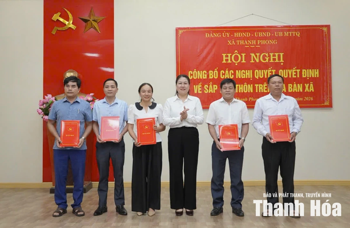 Xã Thanh Phong giảm còn 6 thôn sau sắp xếp