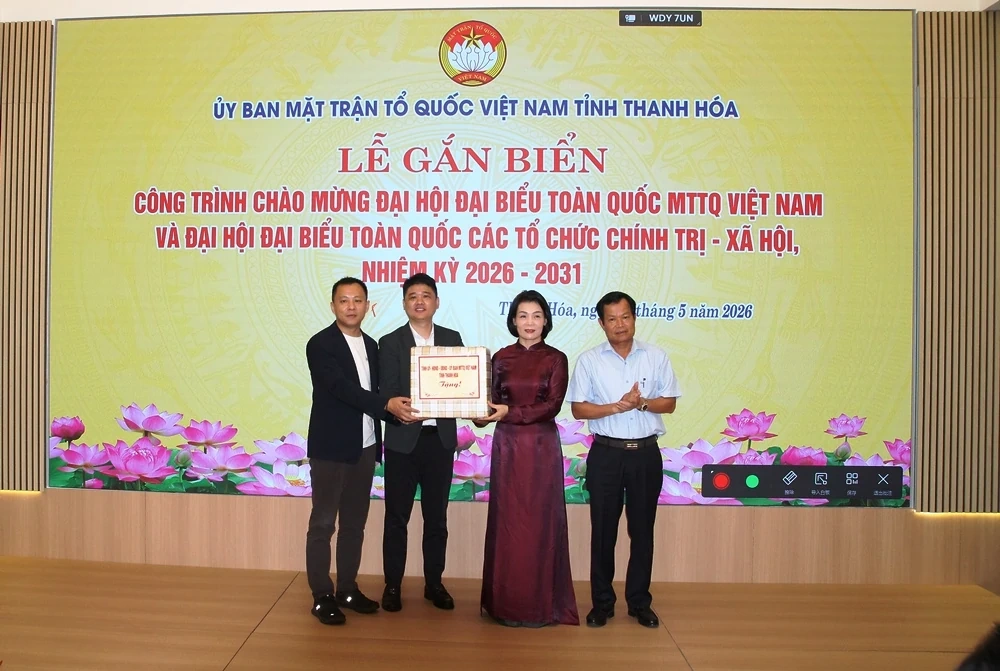 Thanh Hóa gắn biển 2 công trình chào mừng Đại hội đại biểu toàn quốc MTTQ Việt Nam