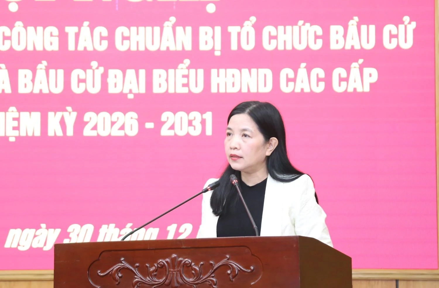 Tập trung thực hiện tốt c&aacute;c nhiệm vụ, y&ecirc;u cầu đặt ra của cuộc bầu cử ĐBQH kh&oacute;a XVI v&agrave; đại biểu HĐND c&aacute;c cấp, nhiệm kỳ 2026-2031