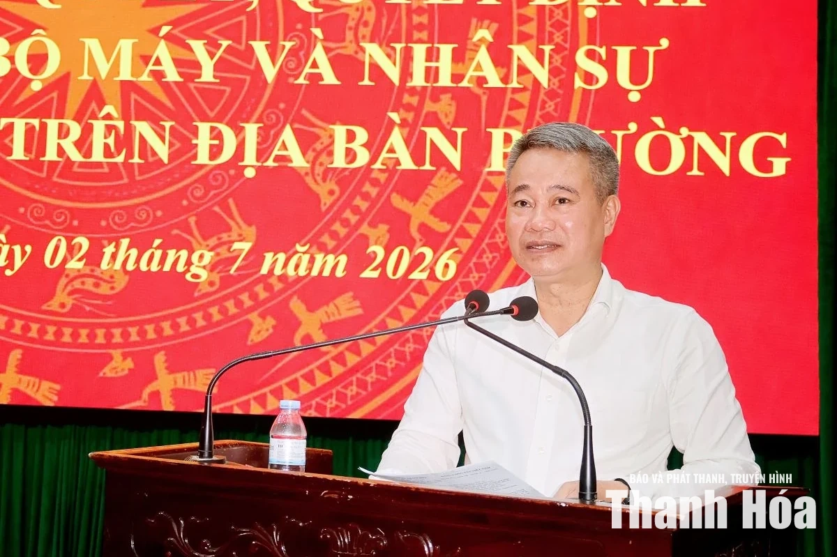 Phường Tĩnh Gia công bố các nghị quyết, quyết định kiện toàn tổ dân phố sau sắp xếp