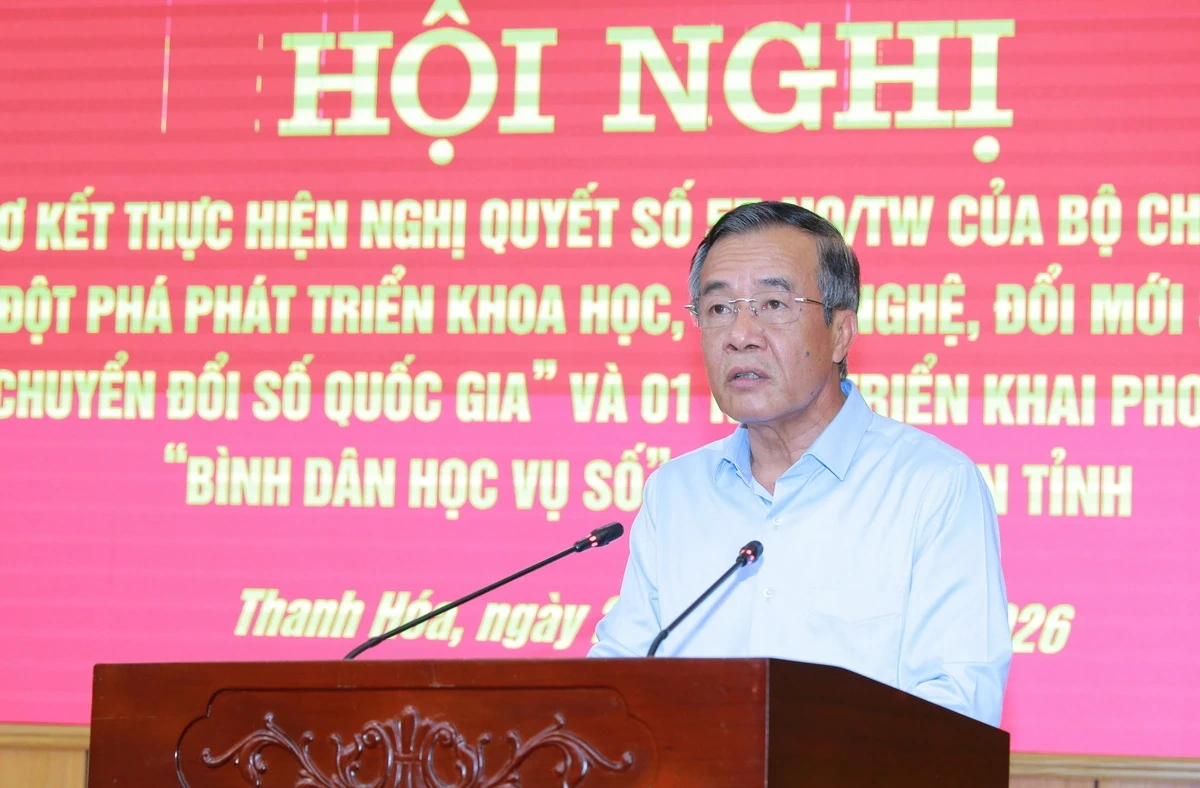Thanh Hóa sơ kết thực hiện Nghị quyết số 57-NQ/TW và phong trào “Bình dân học vụ số”