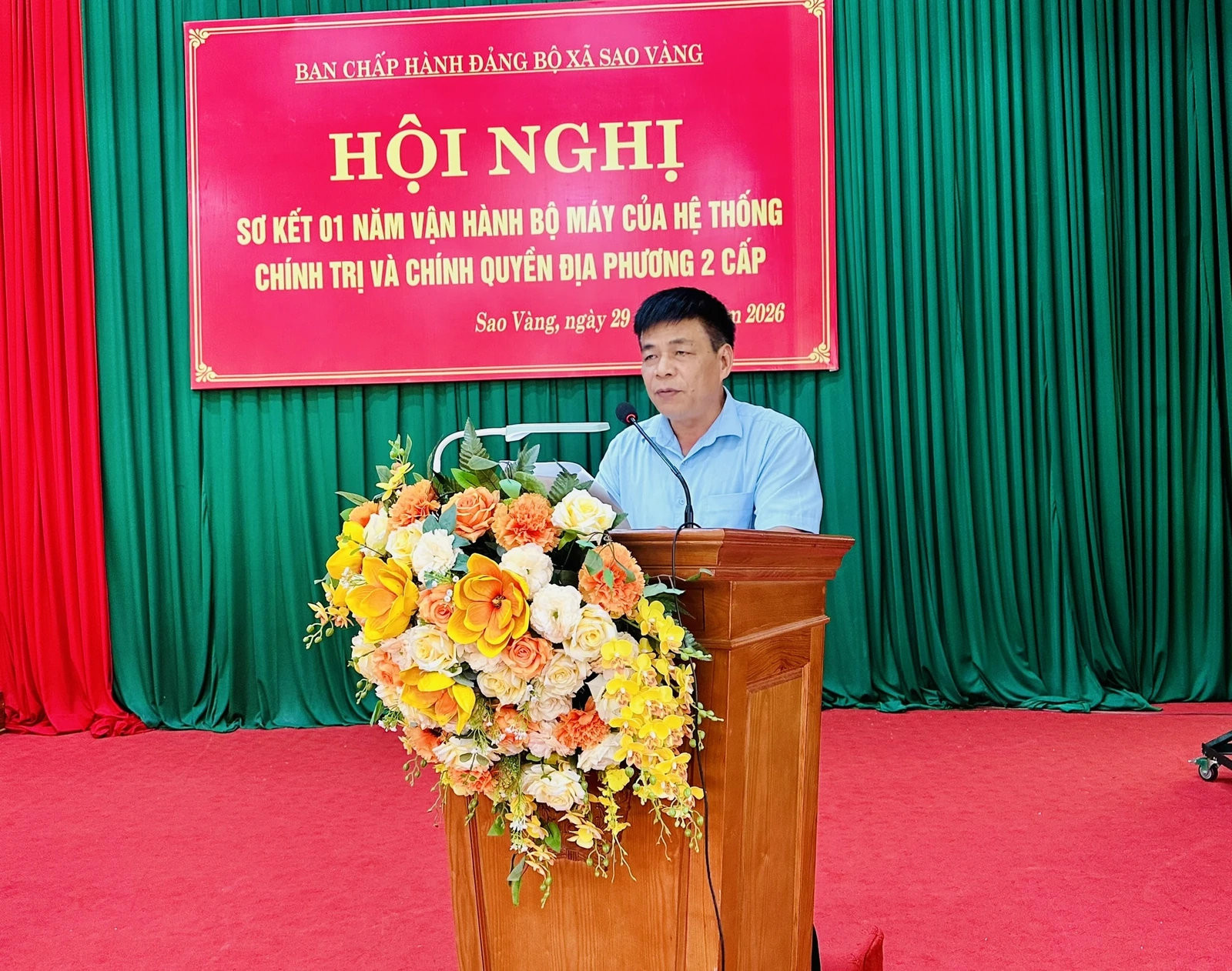 Xã Sao Vàng sơ kết 1 năm thực hiện chính quyền địa phương 2 cấp